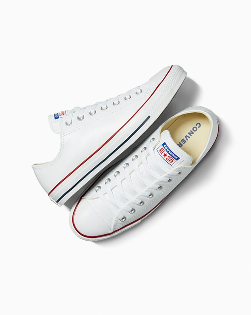 Tenisi Barbati Converse Chuck Taylor All Star Piele Albi | RO A13LOC418